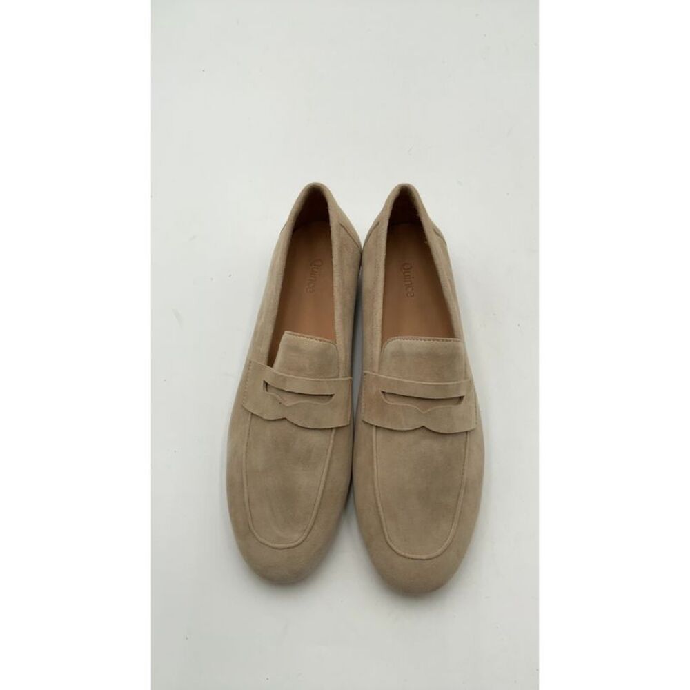 Quince Beige Suede Loafers